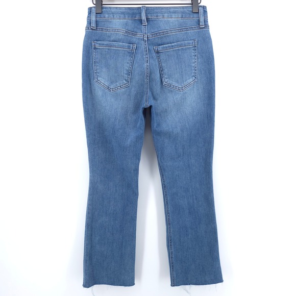 Kut from the Kloth Women Jeans Kelsey Fab Ab Ankle Flare 0P Blue High Rise - Picture 3 of 10